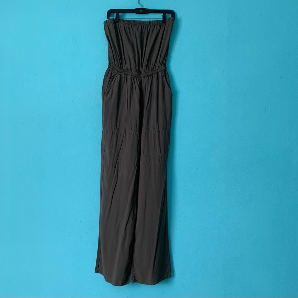 Olive Green Jumpsuit with Ajustable Waist &Pockets